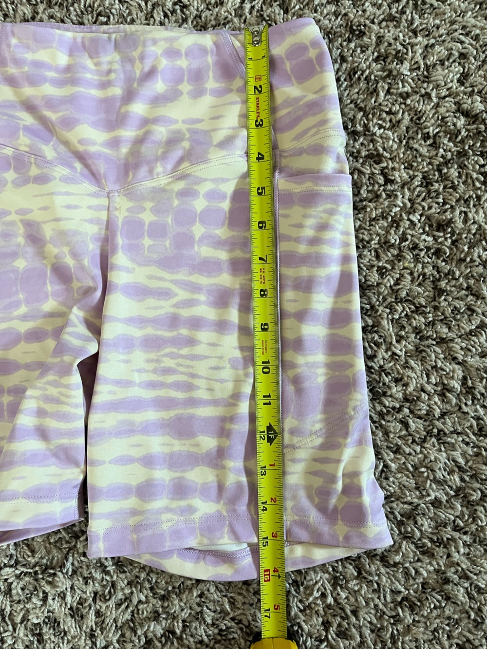 Pink Victorias Secret Biker Shorts Purple Tie Dye High Rise Side Pockets Small - Picture 6 of 7